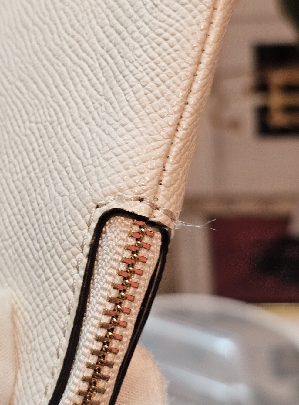 Coach Chalk Cross-Grain Leather Wristlet - Picture 7 of 16